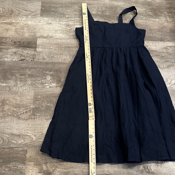 Quince NWT Women’s Navy 100% Linen Fit and Flare Midi Dress Sz XL - Picture 5 of 8